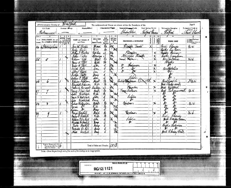 Woodstock (George) 1891 Census